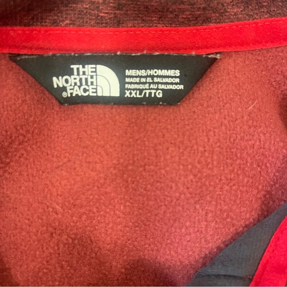 The North Face Men's 1/4 Zip Fleece Lined Pullover Maroon Size XXL